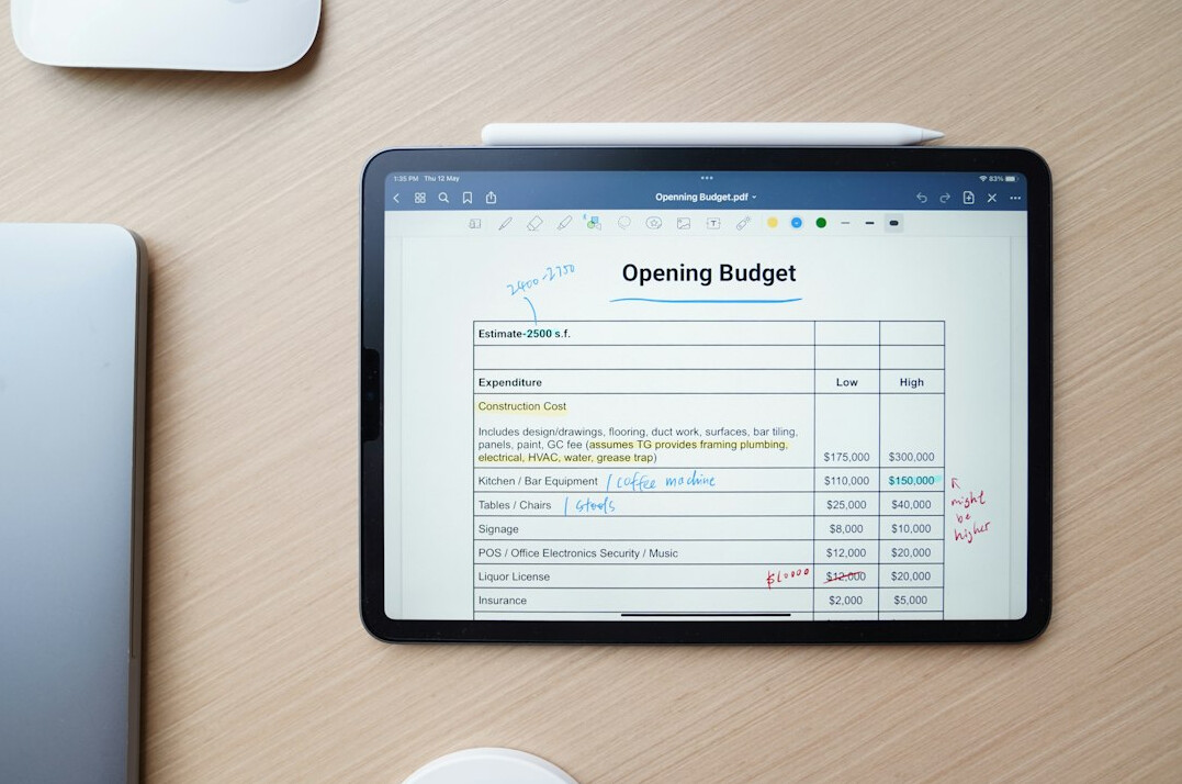 reviewing monthly budget report