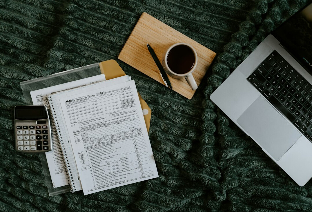 person planning budget at home