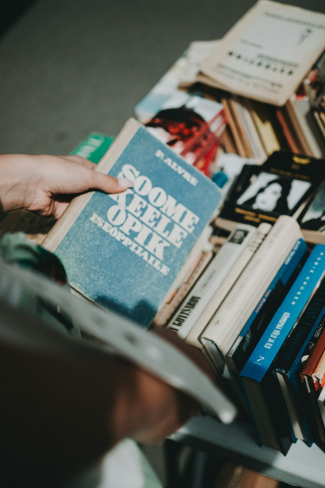 person studying finance books